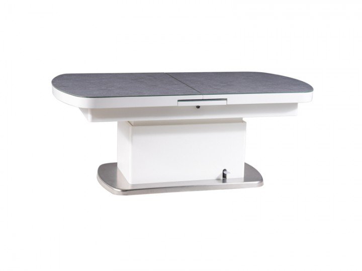 Стіл-трансформер журнальний Megara II Signal Сірий/Білий матовий